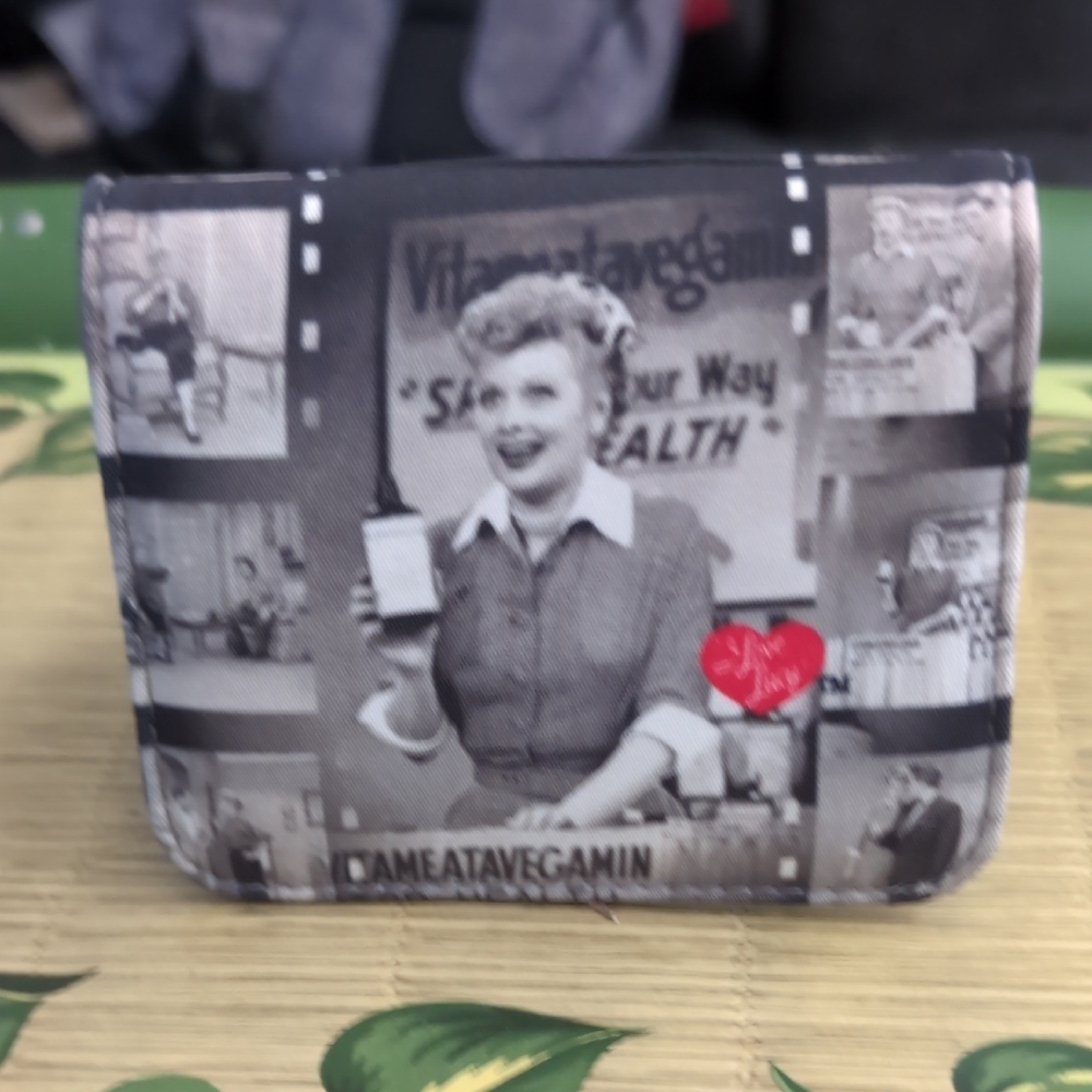 Vintage-Inspired Black and White Wallet